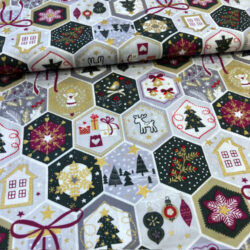 Webware mit weihnachtlichen Sechsecken