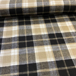Flanell Maverick, beige kariert