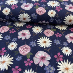 Modal-French Terry Spring Blossoms by Christiane Zielinski