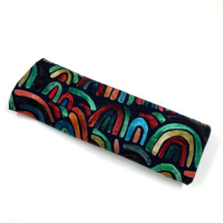 Jersey-Rest: Regenbogen auf navy (0,5m)