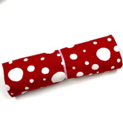 Jersey-Rest: rot mit weißen Tupfen (0,7m)