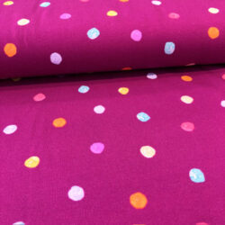 Jersey Flowerpop by Hip Som Hap, beere mit bunten Tupfen